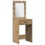 Set de tocador de 2 piezas con LED de en madera de roble artesanal de , Tocadores para dormitorios - Ref: Foro24-3334208, Pre...