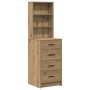 Set de tocador de 2 piezas con LED de en madera de roble artesanal de , Tocadores para dormitorios - Ref: Foro24-3334208, Pre...