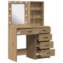 Set de tocador de 2 piezas con LED de en madera de roble artesanal de , Tocadores para dormitorios - Ref: Foro24-3334208, Pre...