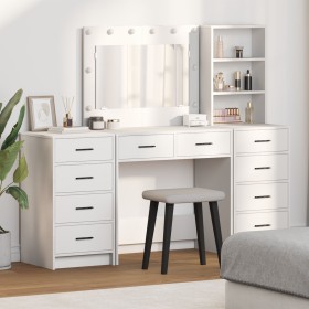 Set de tocador de 3 piezas con LED en madera blanca de , Tocadores para dormitorios - Ref: Foro24-3334209, Precio: 323,48 €, ...
