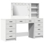Set de tocador de 3 piezas con LED en madera blanca de , Tocadores para dormitorios - Ref: Foro24-3334209, Precio: 323,48 €, ...