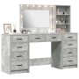Set de tocador de 3 piezas con LED de en madera gris concreto de , Tocadores para dormitorios - Ref: Foro24-3334212, Precio: ...