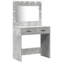 Set de tocador de 3 piezas con LED de en madera gris concreto de , Tocadores para dormitorios - Ref: Foro24-3334212, Precio: ...