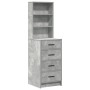 Set de tocador de 3 piezas con LED de en madera gris concreto de , Tocadores para dormitorios - Ref: Foro24-3334212, Precio: ...