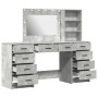 Set de tocador de 3 piezas con LED de en madera gris concreto de , Tocadores para dormitorios - Ref: Foro24-3334212, Precio: ...