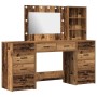 Set de Tocador de 3 Piezas con LED Madera Antigua Madera Elaborada de , Tocadores para dormitorios - Ref: Foro24-3334216, Pre...
