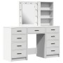 Set de tocador de 3 piezas con LED de madera elaborada blanca de , Tocadores para dormitorios - Ref: Foro24-3334218, Precio: ...