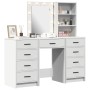 Set de tocador de 3 piezas con LED de madera elaborada blanca de , Tocadores para dormitorios - Ref: Foro24-3334218, Precio: ...