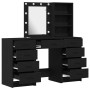 Conjunto de Tocador de 3 Piezas con LED Negro de Madera de , Tocadores para dormitorios - Ref: Foro24-3334219, Precio: 268,32...