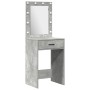 Juego de Tocador de 3 Piezas con LED - Gris Hormigón Madera de Calidad de , Tocadores para dormitorios - Ref: Foro24-3334221,...