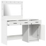 Conjunto de tocador de 2 piezas con LED de en madera blanca de , Tocadores para dormitorios - Ref: Foro24-3334227, Precio: 19...