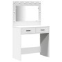 Conjunto de tocador de 2 piezas con LED de en madera blanca de , Tocadores para dormitorios - Ref: Foro24-3334227, Precio: 19...