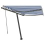Toldo manual retráctil con LED azul y blanco 300x250 cm de vidaXL, Toldos - Ref: Foro24-3069701, Precio: 380,19 €, Descuento: %