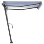 Toldo manual retráctil con LED azul y blanco 300x250 cm de vidaXL, Toldos - Ref: Foro24-3069701, Precio: 380,98 €, Descuento: %