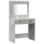 Set de Tocador de 2 Piezas con LED en Madera Gris de de , Tocadores para dormitorios - Ref: Foro24-3334230, Precio: 172,38 €,...