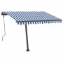Toldo manual retráctil con LED azul y blanco 300x250 cm de vidaXL, Toldos - Ref: Foro24-3069701, Precio: 380,98 €, Descuento: %