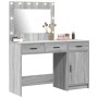 Conjunto de tocador de 2 piezas con LED en gris de madera de ingeniería Sonoma de , Tocadores para dormitorios - Ref: Foro24-...