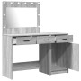 Conjunto de tocador de 2 piezas con LED en gris de madera de ingeniería Sonoma de , Tocadores para dormitorios - Ref: Foro24-...