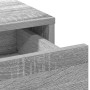 Conjunto de tocador de 2 piezas con LED en gris de madera de ingeniería Sonoma de , Tocadores para dormitorios - Ref: Foro24-...