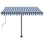Toldo manual retráctil con LED azul y blanco 300x250 cm de vidaXL, Toldos - Ref: Foro24-3069701, Precio: 380,98 €, Descuento: %