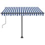 Toldo manual retráctil con LED azul y blanco 300x250 cm de vidaXL, Toldos - Ref: Foro24-3069701, Precio: 380,19 €, Descuento: %