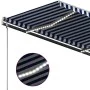 Toldo manual retráctil con LED azul y blanco 300x250 cm de vidaXL, Toldos - Ref: Foro24-3069701, Precio: 380,98 €, Descuento: %
