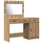Set de tocador de 2 piezas con LED de madera en color roble de , Tocadores para dormitorios - Ref: Foro24-3334235, Precio: 18...