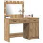 Set de tocador de 2 piezas con LED de madera en color roble de , Tocadores para dormitorios - Ref: Foro24-3334235, Precio: 18...