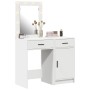 Set de tocador de 2 piezas con LED de , madera blanca de , Tocadores para dormitorios - Ref: Foro24-3334236, Precio: 153,59 €...