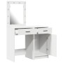 Set de tocador de 2 piezas con LED de , madera blanca de , Tocadores para dormitorios - Ref: Foro24-3334236, Precio: 153,59 €...