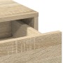 Set de tocador de 2 piezas con LED en madera de roble Sonoma de , Tocadores para dormitorios - Ref: Foro24-3334238, Precio: 1...