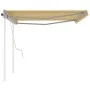 Toldo manual retráctil con postes amarillo y blanco 4x3,5 m de vidaXL, Toldos - Ref: Foro24-3070018, Precio: 442,35 €, Descue...