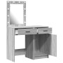 Juego de Mesa de Maquillaje de 2 Piezas con LED en Madera Elaborada Gris Sonoma de , Tocadores para dormitorios - Ref: Foro24...