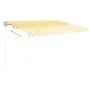 Toldo manual retráctil con postes amarillo y blanco 4x3,5 m de vidaXL, Toldos - Ref: Foro24-3070018, Precio: 442,35 €, Descue...