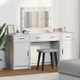 Conjunto de Mesa de Tocador de 3 Piezas con LED, Madera Elaborada Blanca de , Tocadores para dormitorios - Ref: Foro24-333424...