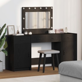 Juego de Tocador de 3 Piezas con LED Negro de Madera de , Tocadores para dormitorios - Ref: Foro24-3334246, Precio: 243,29 €,...
