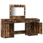 Conjunto de tocador de 3 piezas con LED en madera de roble ahumada de , Tocadores para dormitorios - Ref: Foro24-3334249, Pre...