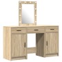 Conjunto de tocador de 3 piezas con LED de madera elaborada Sonoma de , Tocadores para dormitorios - Ref: Foro24-3334256, Pre...