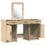 Conjunto de tocador de 3 piezas con LED de madera elaborada Sonoma de , Tocadores para dormitorios - Ref: Foro24-3334256, Pre...