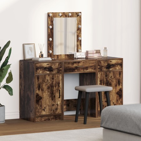 Set de tocador de 3 piezas con LEDs en madera de roble ahumado de , Tocadores para dormitorios - Ref: Foro24-3334258, Precio:...