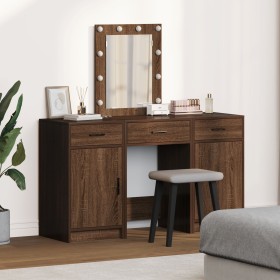 Set de Tocador de 3 Piezas con LED en Roble Negro de , Tocadores para dormitorios - Ref: Foro24-3334260, Precio: 213,69 €, De...