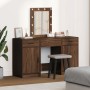 Set de Tocador de 3 Piezas con LED en Roble Negro de , Tocadores para dormitorios - Ref: Foro24-3334260, Precio: 213,69 €, De...