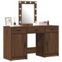 Set de Tocador de 3 Piezas con LED en Roble Negro de , Tocadores para dormitorios - Ref: Foro24-3334260, Precio: 213,69 €, De...
