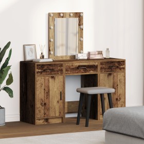 Set de tocador de 3 piezas con LED de madera envejecida de , Tocadores para dormitorios - Ref: Foro24-3334261, Precio: 207,38...