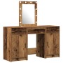 Set de tocador de 3 piezas con LED de madera envejecida de , Tocadores para dormitorios - Ref: Foro24-3334261, Precio: 207,38...