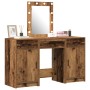 Set de tocador de 3 piezas con LED de madera envejecida de , Tocadores para dormitorios - Ref: Foro24-3334261, Precio: 207,38...