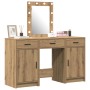 Conjunto de Tocador de 3 Piezas con LED de Madera de Roble Artisan de , Tocadores para dormitorios - Ref: Foro24-3334262, Pre...