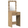 Conjunto de Tocador de 3 Piezas con LED de Madera de Roble Artisan de , Tocadores para dormitorios - Ref: Foro24-3334262, Pre...