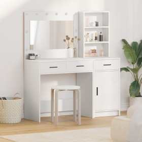 Set de Tocador de 2 Piezas con LED de Madera Blanca de , Tocadores para dormitorios - Ref: Foro24-3334263, Precio: 221,47 €, ...