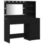Conjunto de tocador de 2 piezas con LED en madera negra de , Tocadores para dormitorios - Ref: Foro24-3334264, Precio: 226,27...